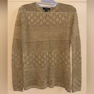 Ralph Lauren metallic Gold Sweater